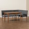 Baxton Studio Dining Nook, 47.25 W, 27.75 H, Wood, Grey/Walnut Brown 214-11960-9305-ZORO - alternate 2